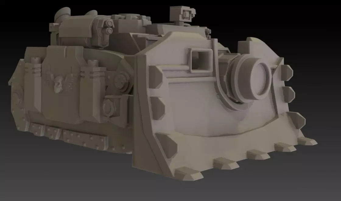 Big Gunner Plow Tank 3D print model