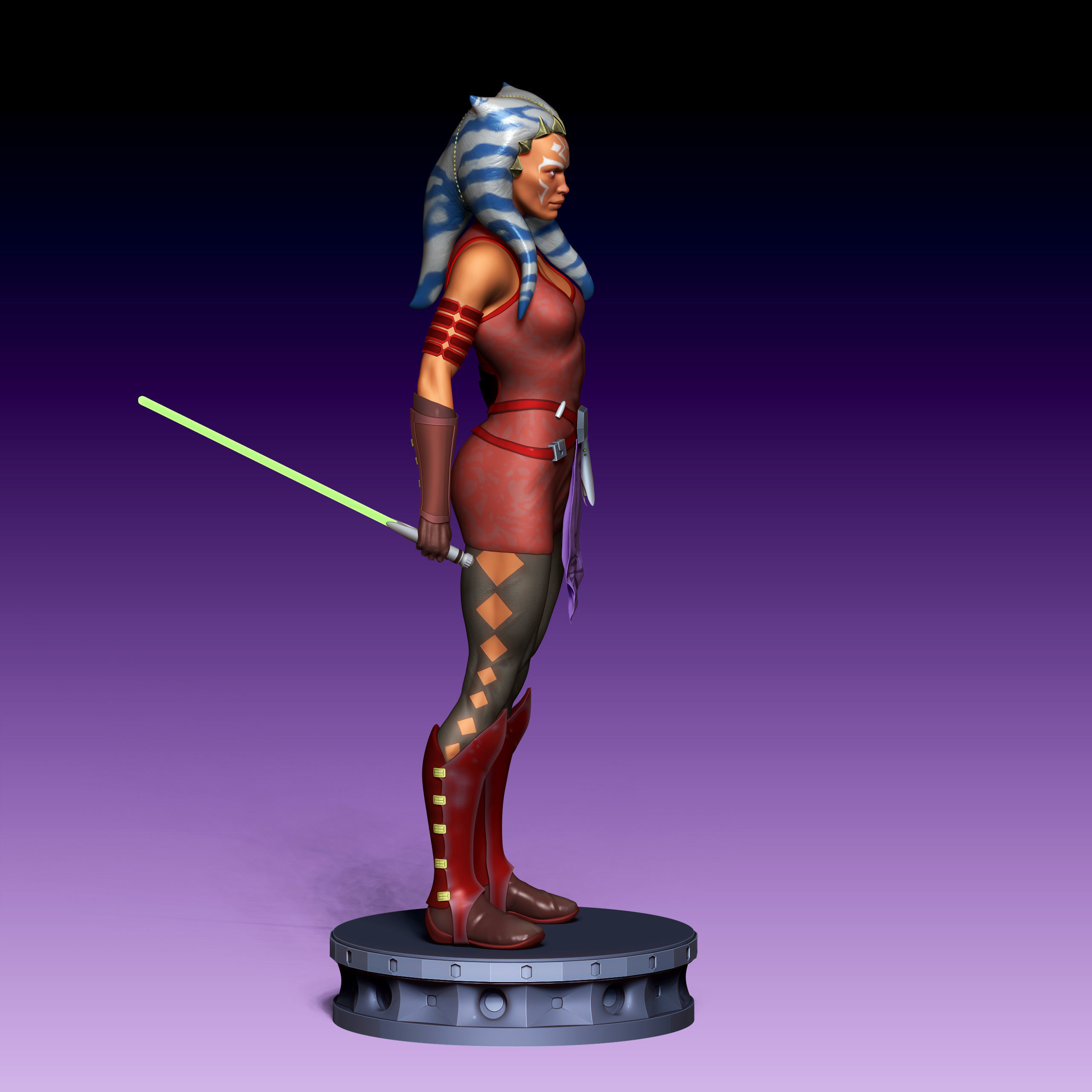 Ahsoka Tano from Star Wars for 3D printing 3D print model_3