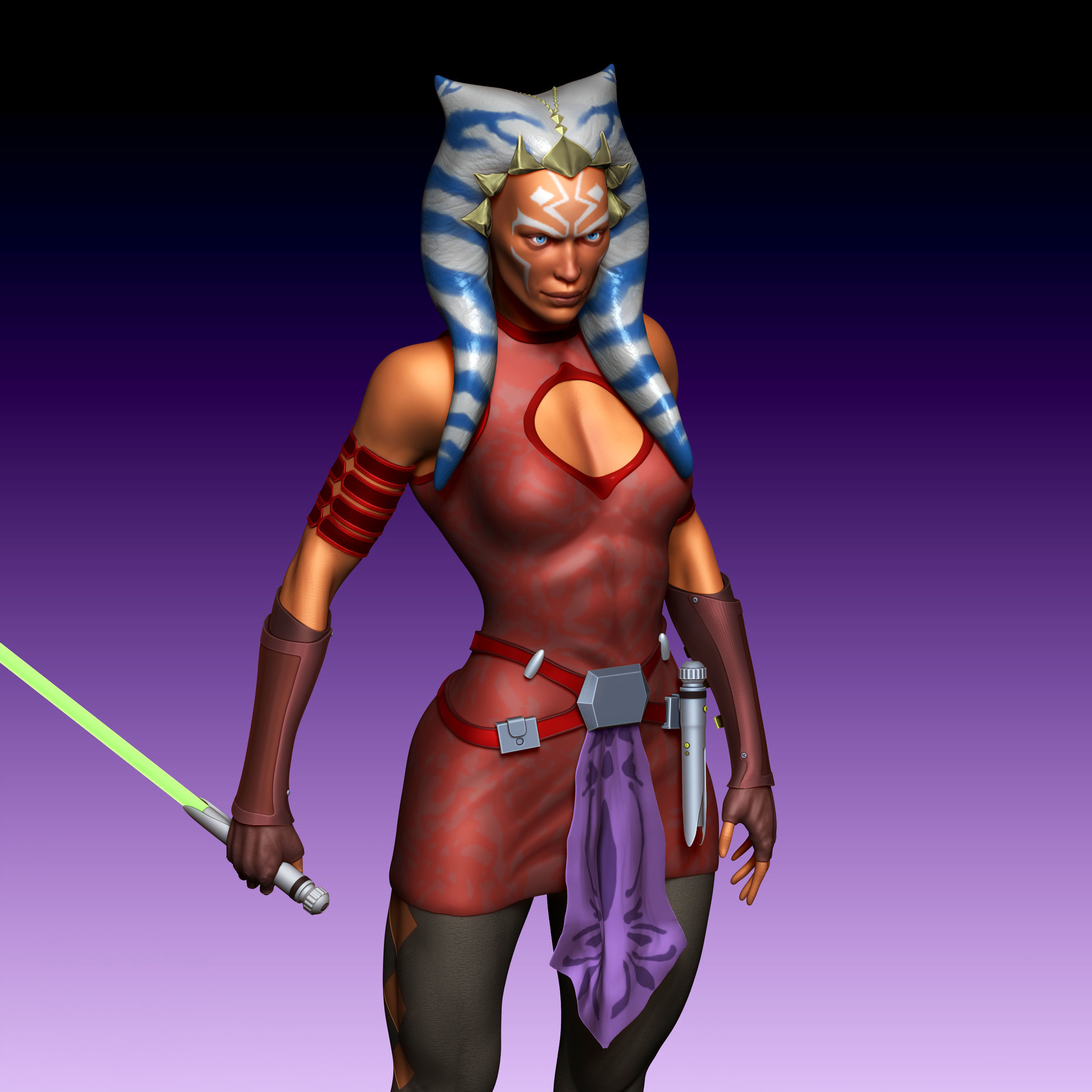 Ahsoka Tano from Star Wars for 3D printing 3D print model_6