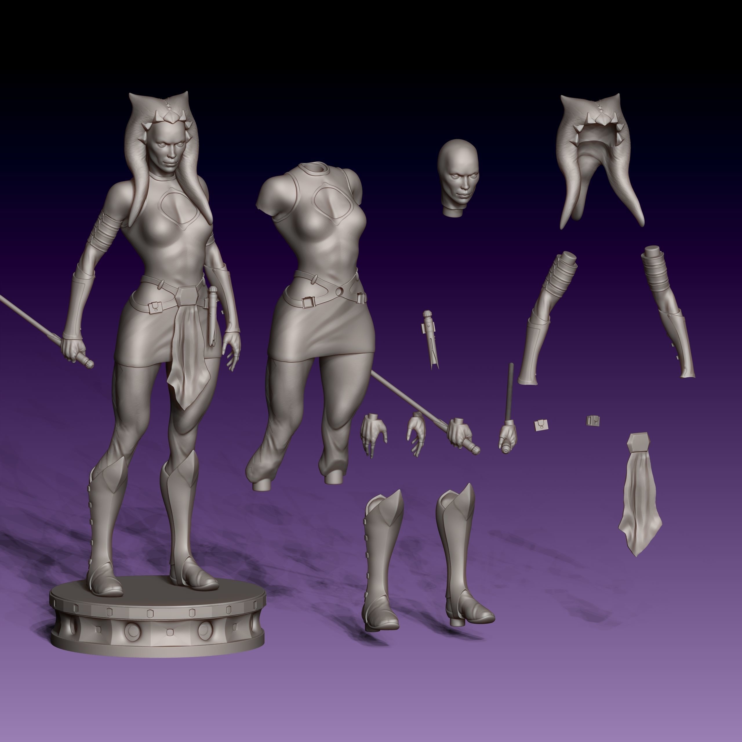 Ahsoka Tano from Star Wars for 3D printing 3D print model_10