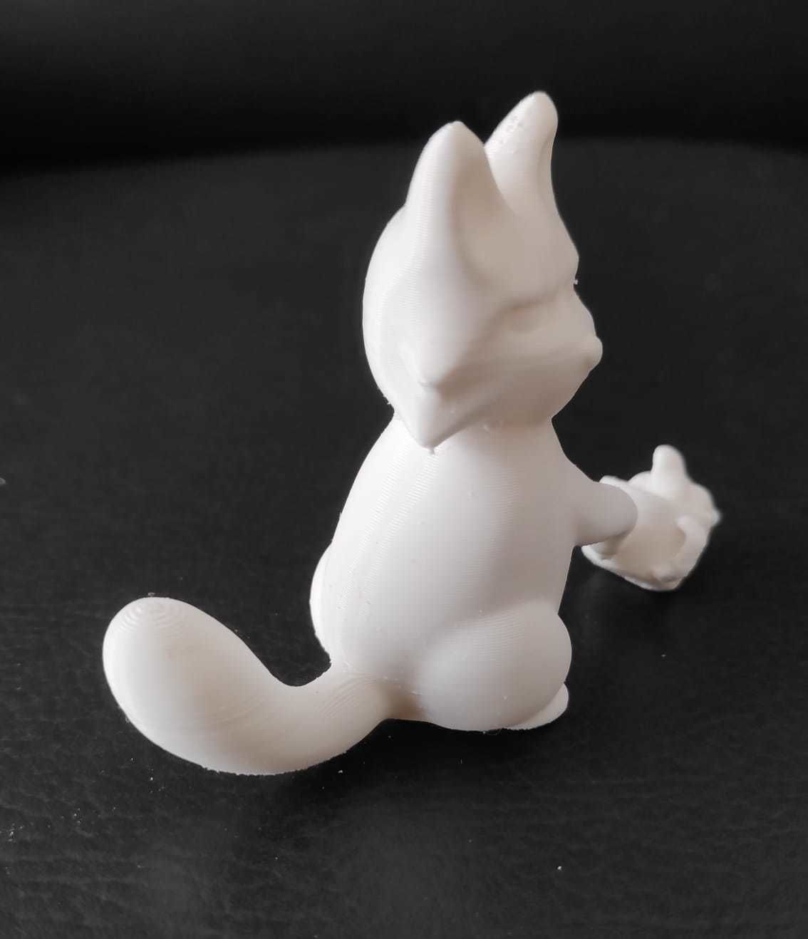 Cat Knocking over a Cup 3D print model_10