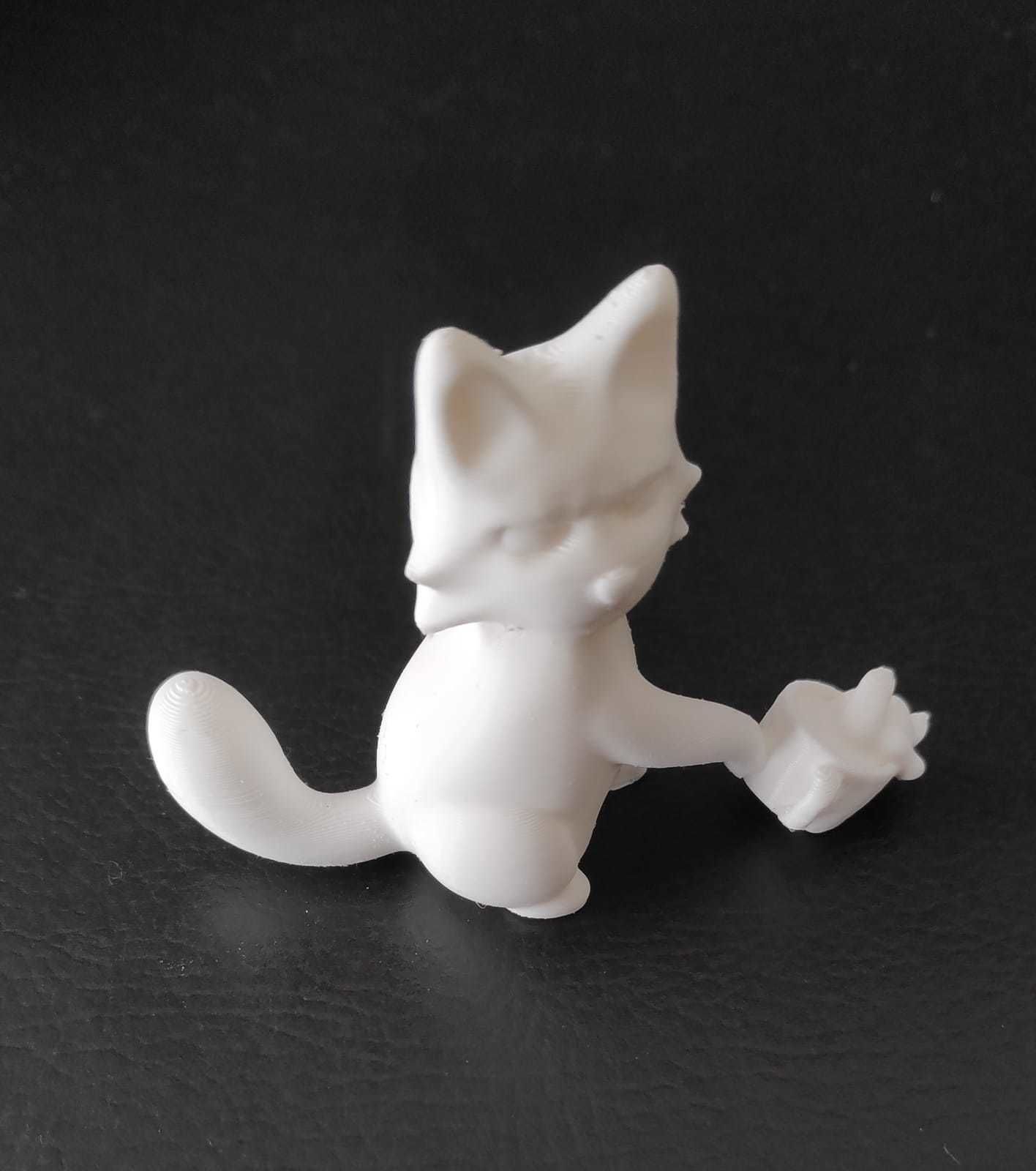 Cat Knocking over a Cup 3D print model_12