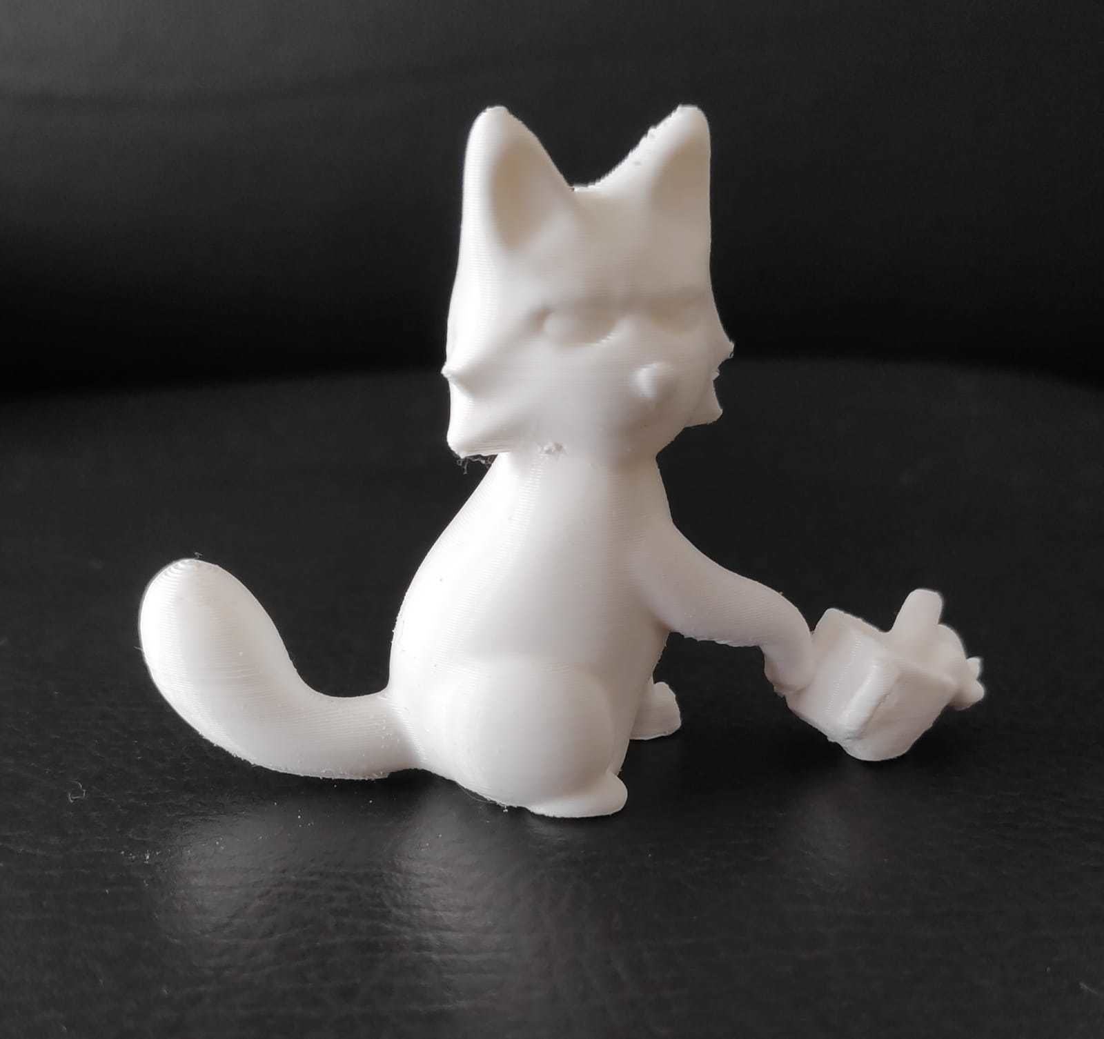Cat Knocking over a Cup 3D print model_11