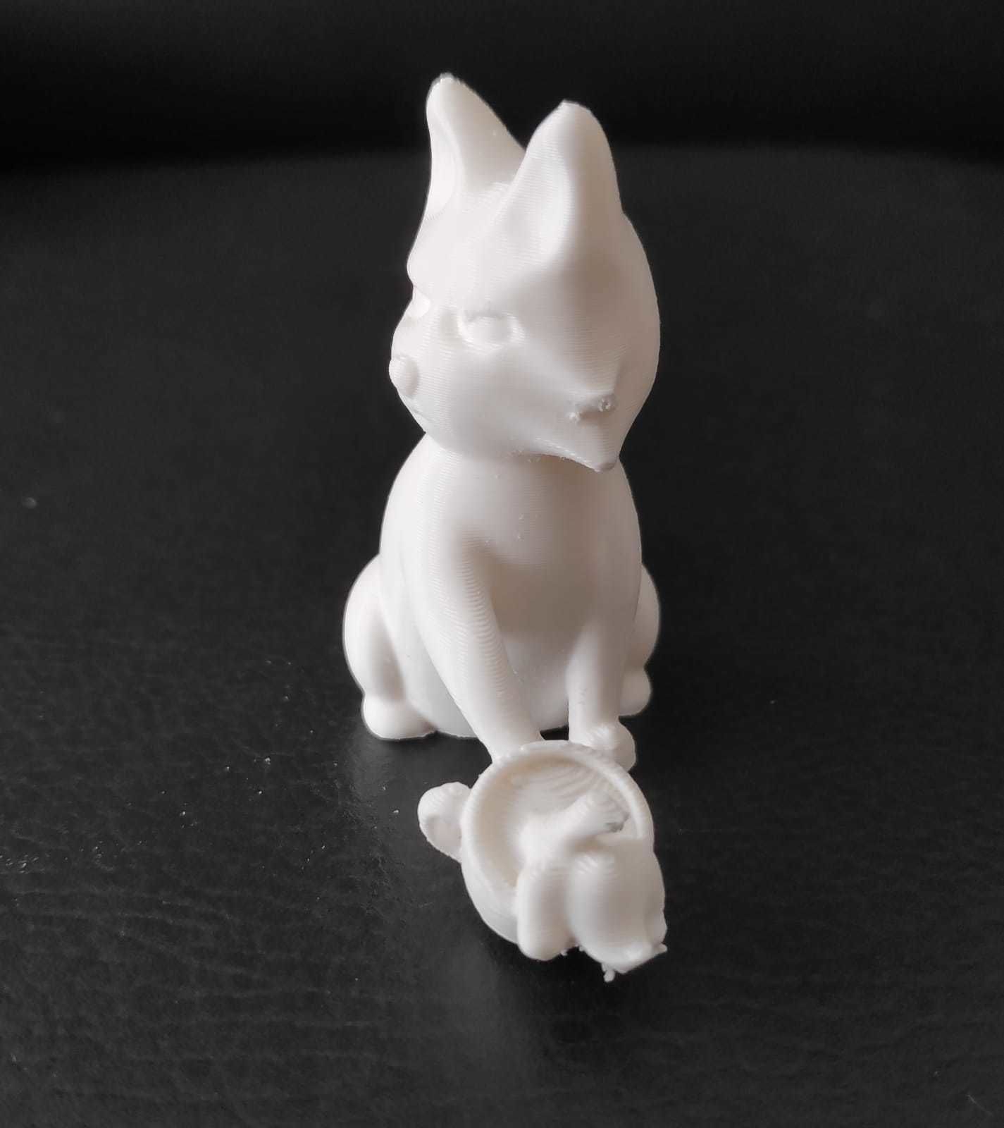 Cat Knocking over a Cup 3D print model_14