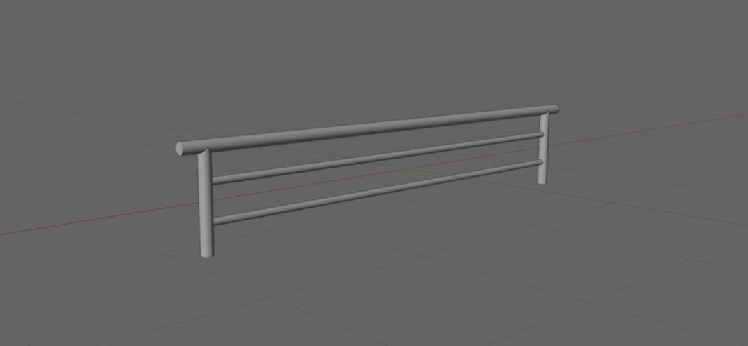 Skate Handrail 4 3D model_2