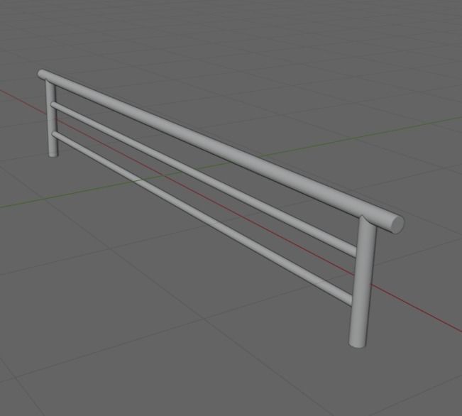 Skate Handrail 4 3D model_1