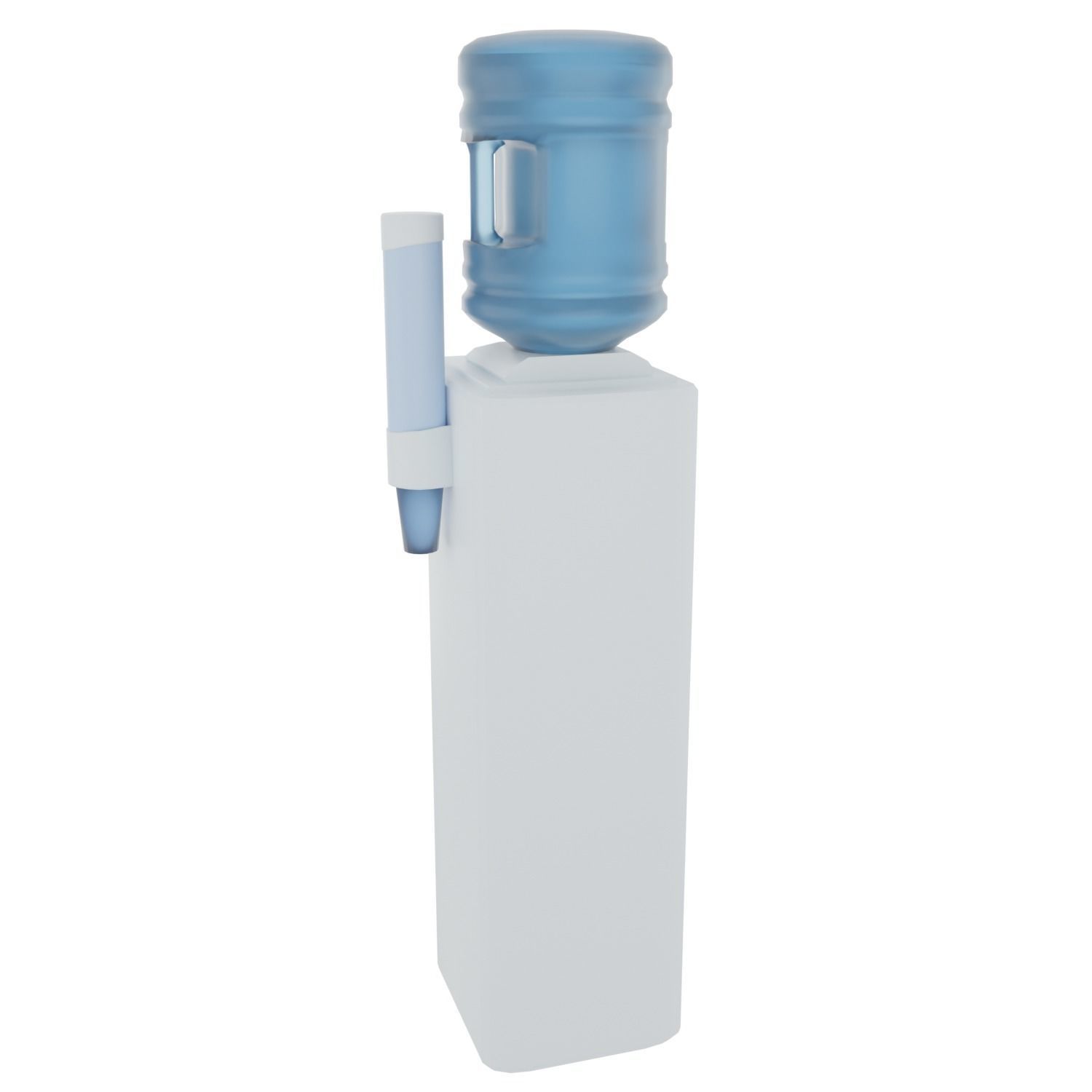 Low poly Water Dispenser Free low-poly 3D model_1