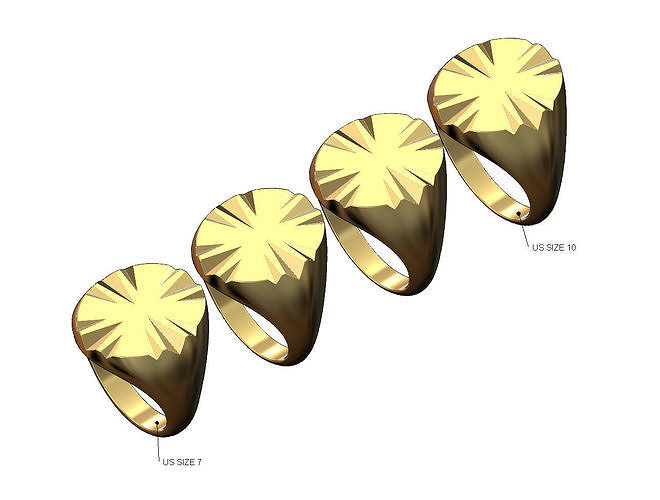 Scratch marks oval signet US sizes 7to10 3D print model