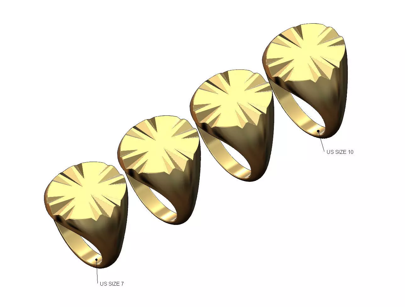 Scratch marks oval signet US sizes 7to10 3D print model_0