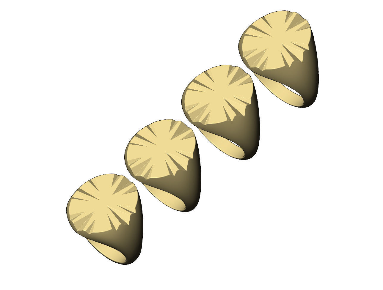 Scratch marks oval signet US sizes 7to10 3D print model_3