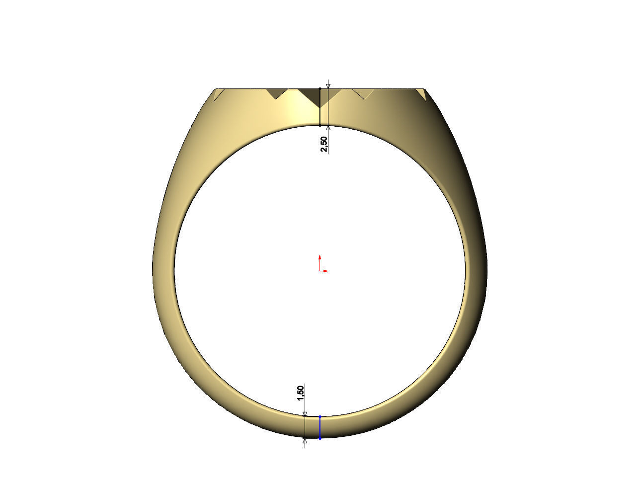 Scratch marks oval signet US sizes 7to10 3D print model_8