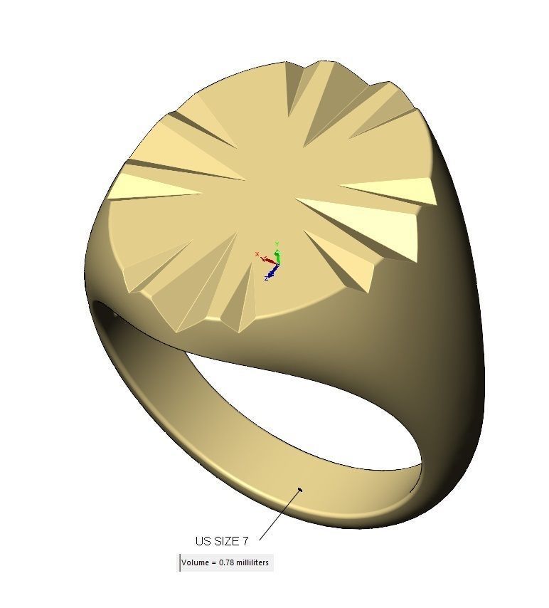 Scratch marks oval signet US sizes 7to10 3D print model_10
