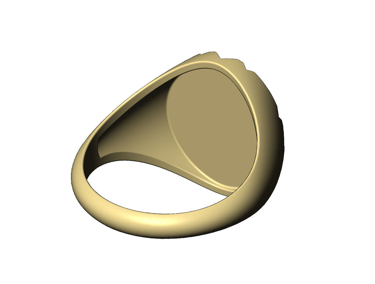 Scratch marks oval signet US sizes 7to10 3D print model_6