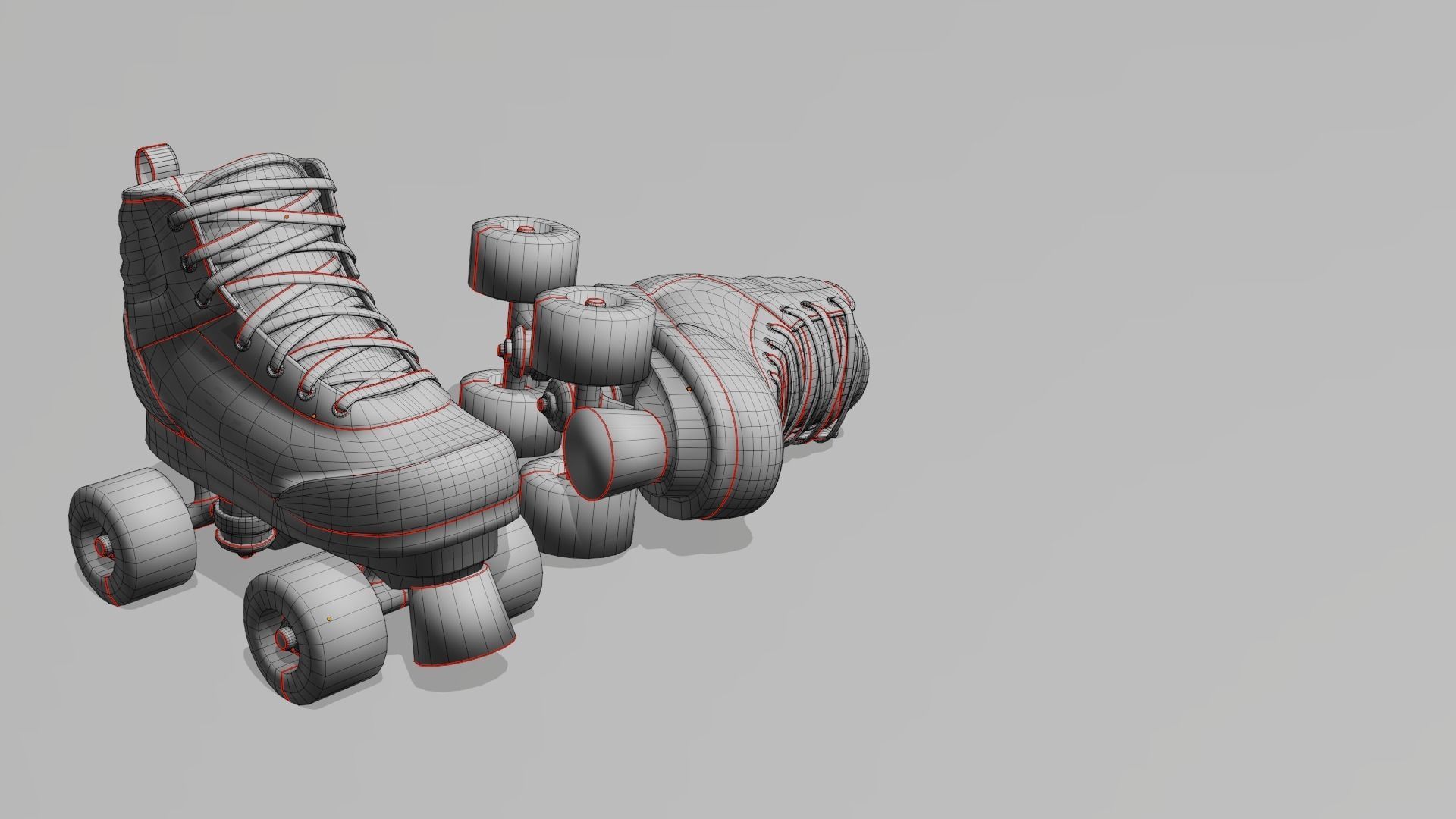 Skates Low-poly 3D model_4