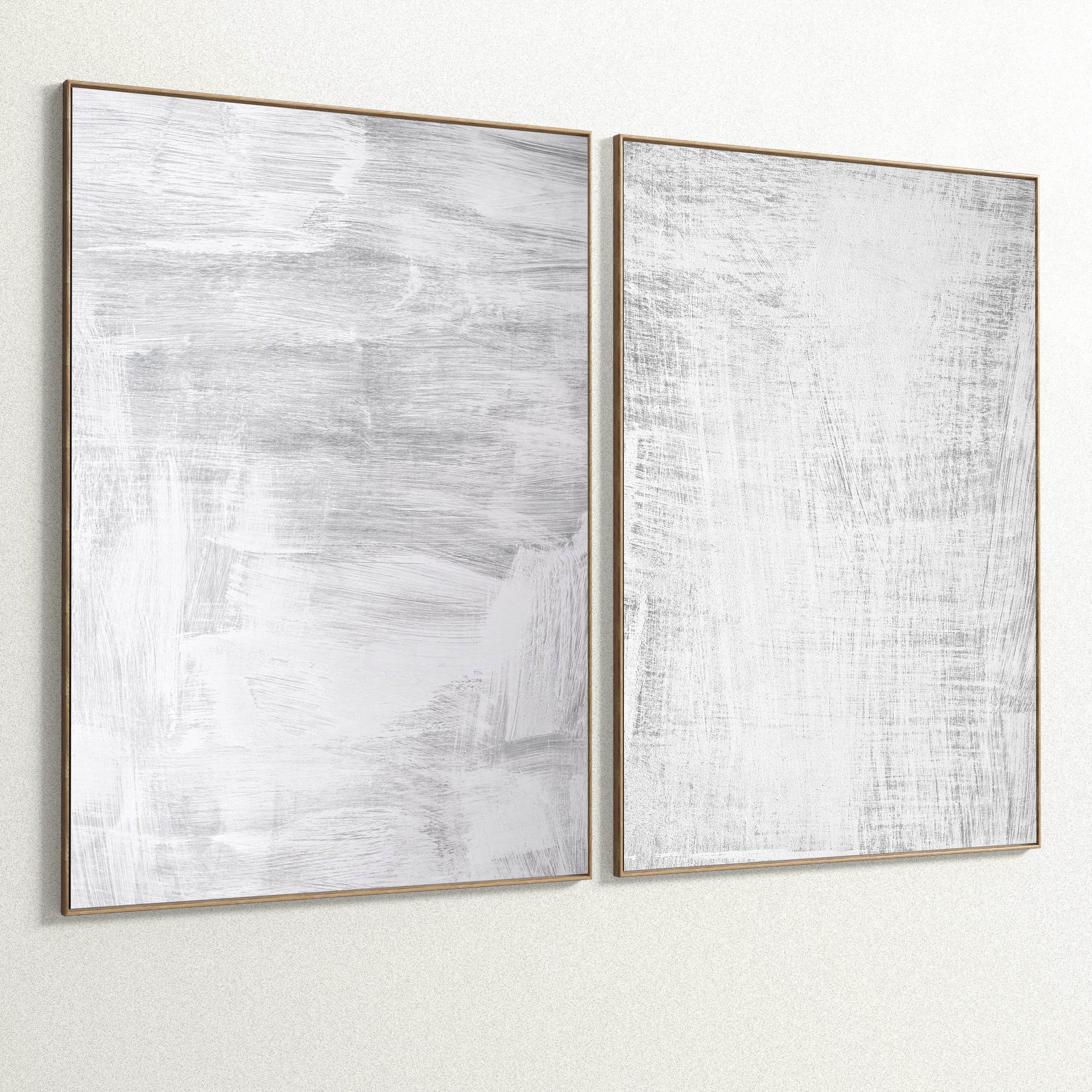 Plaster Two Photo Frame 209 Low-poly 3D model_3