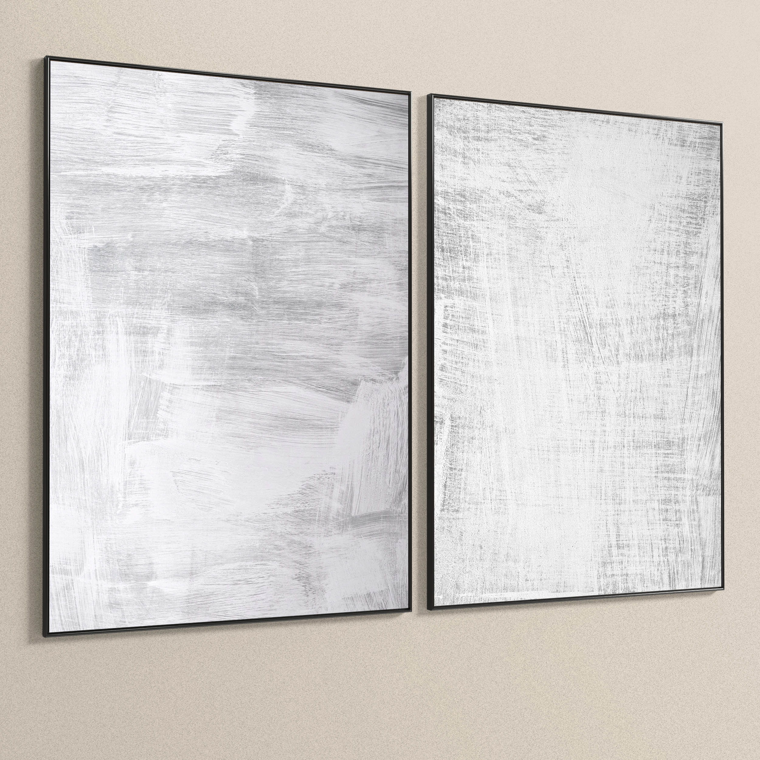 Plaster Two Photo Frame 209 Low-poly 3D model_4