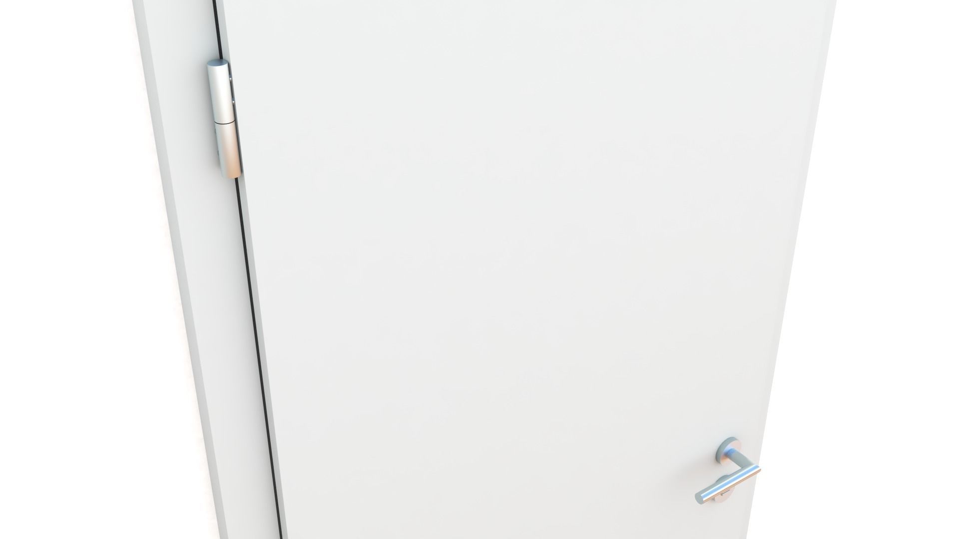 Lacquered interior door - Full wall section 3D model_3