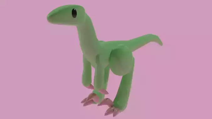 Velociraptor cute 3D model 3D model