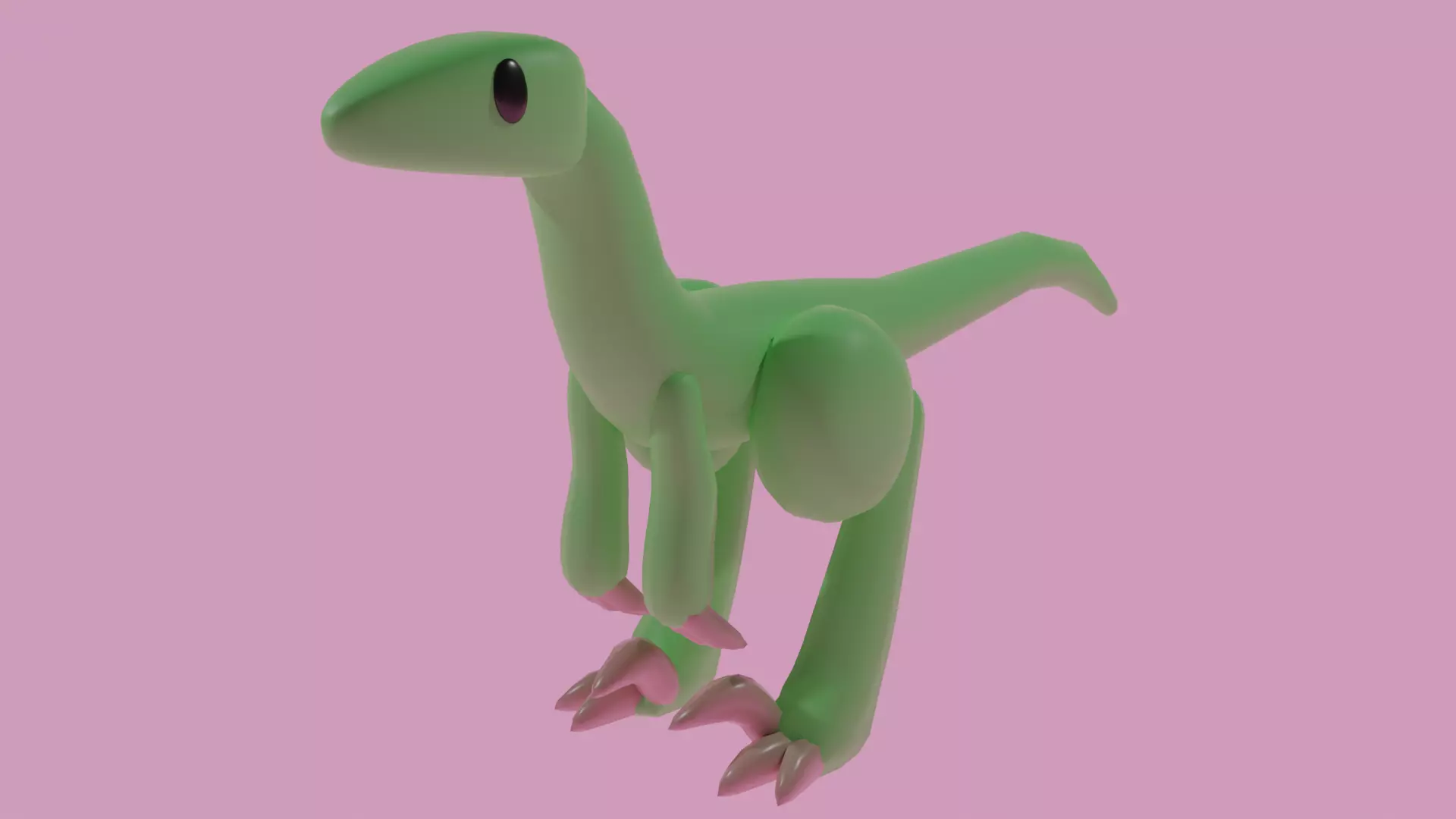 Velociraptor cute 3D model 3D model_0