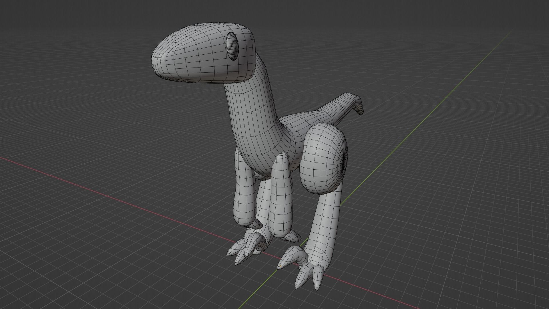 Velociraptor cute 3D model 3D model_1