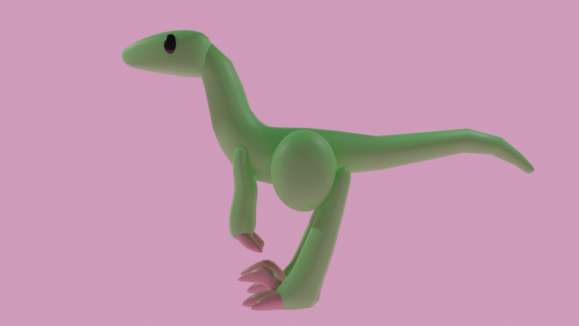 Velociraptor cute 3D model 3D model_4
