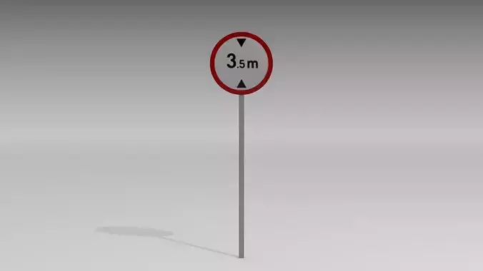 Maximum height sign 3D model
