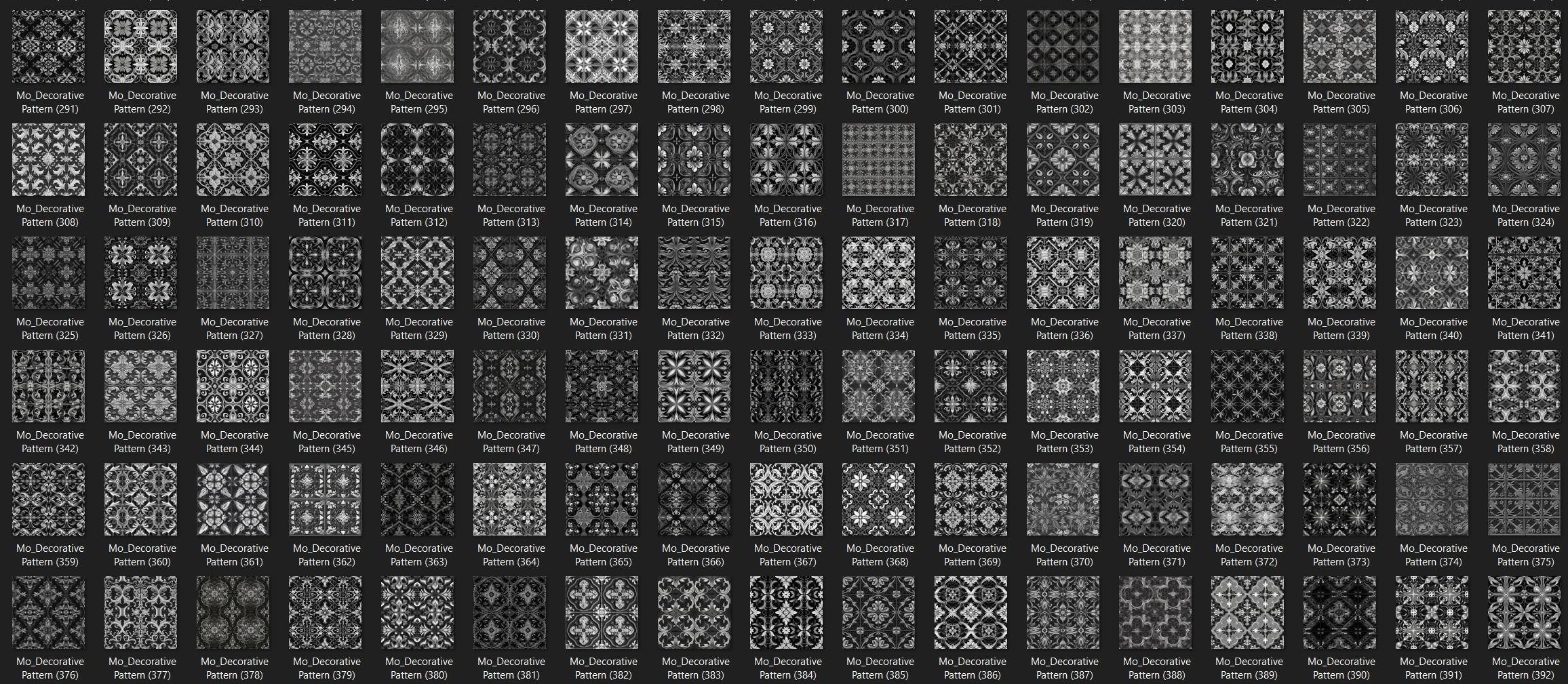 3000 Decorative Pattern Ornament 3D model_8