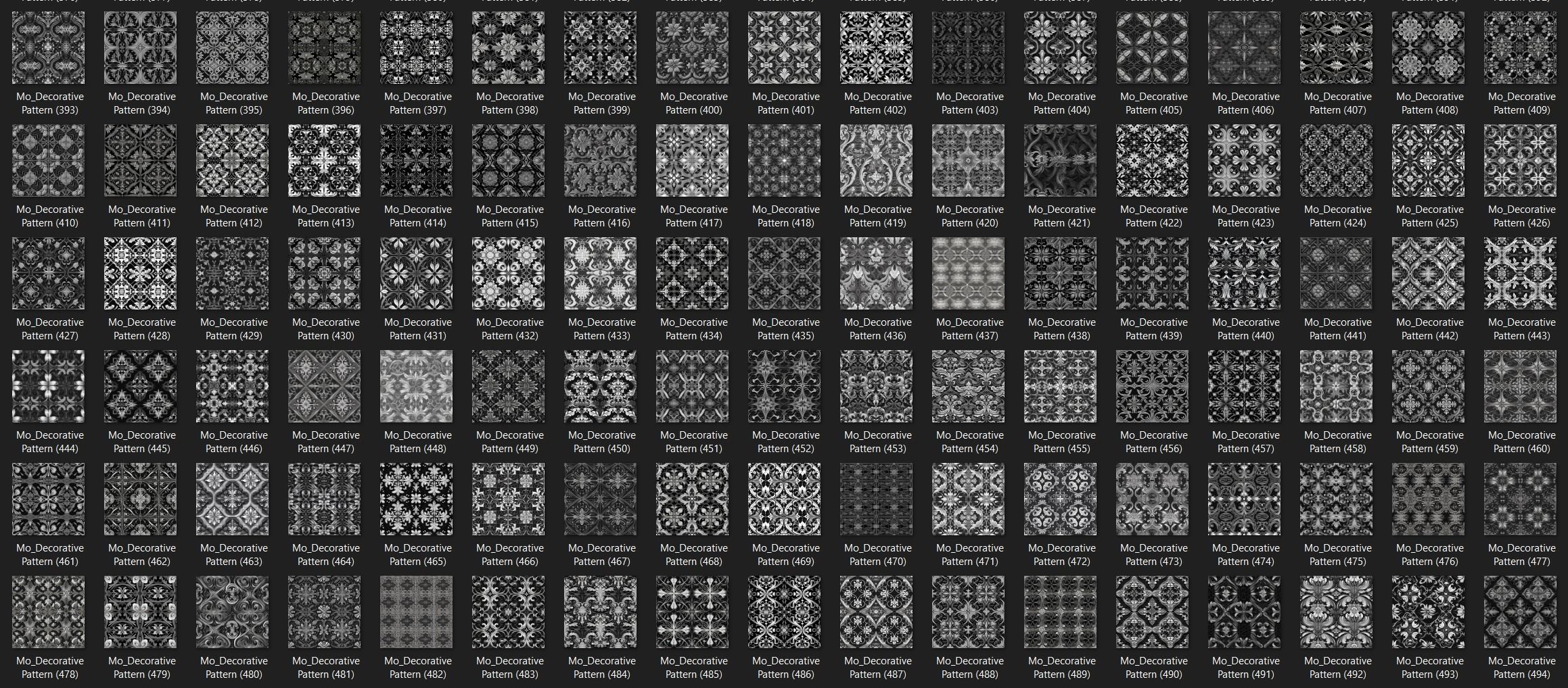 3000 Decorative Pattern Ornament 3D model_9