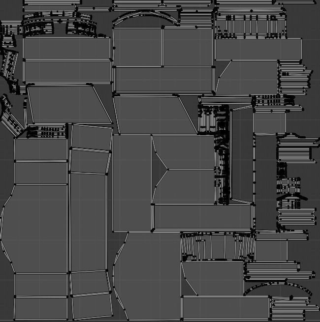 Old Furniture with layered paint Low-poly 3D model_7