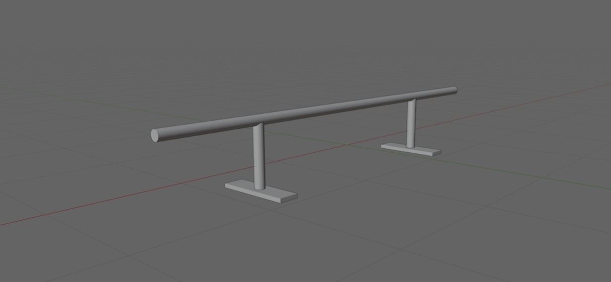 Skate Rail 5 3D model_2