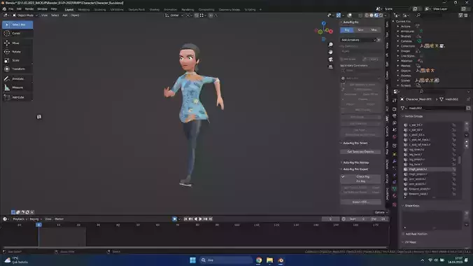 Kitchen and Character Free low-poly 3D model