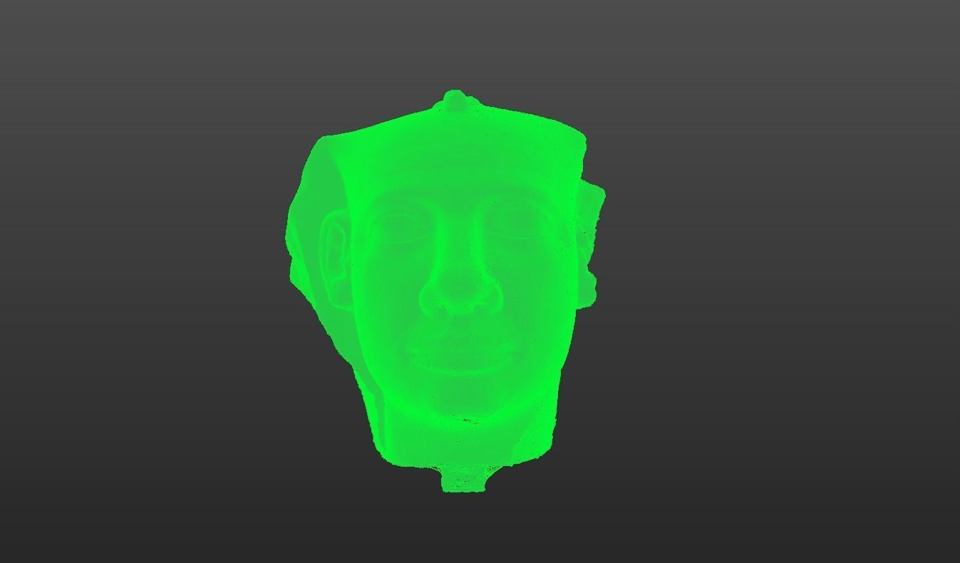 Egyptian colossal granite heads 3D model_5