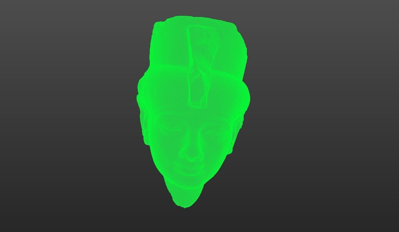 Egyptian colossal granite heads 3D model_7