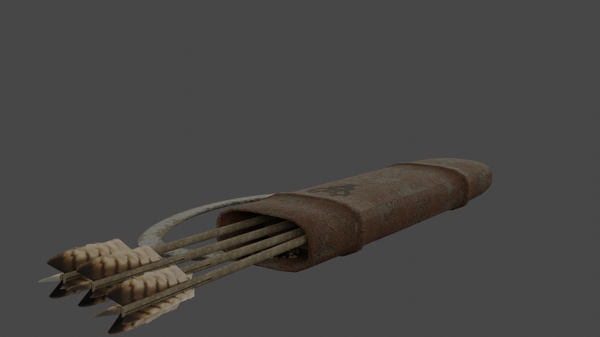 The Skull Bow Low-poly 3D model_2