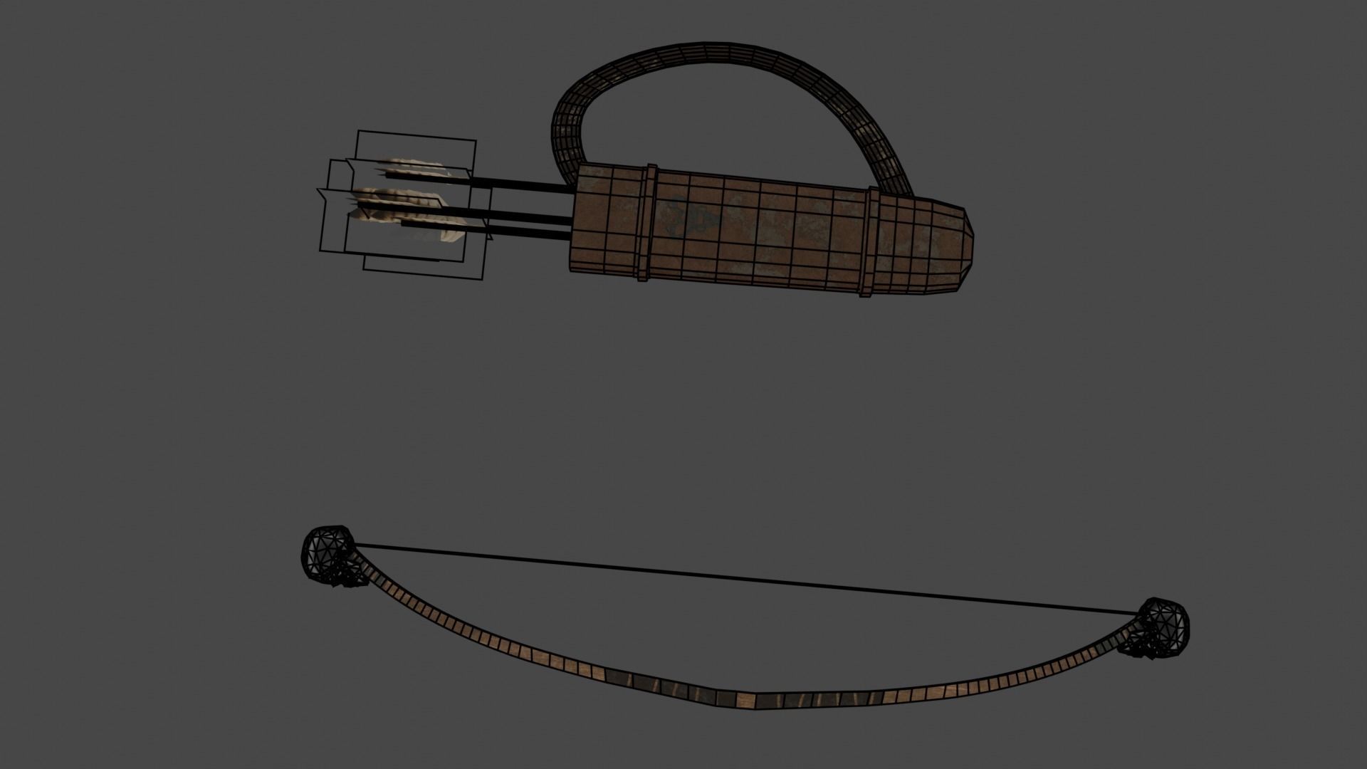 The Skull Bow Low-poly 3D model_4