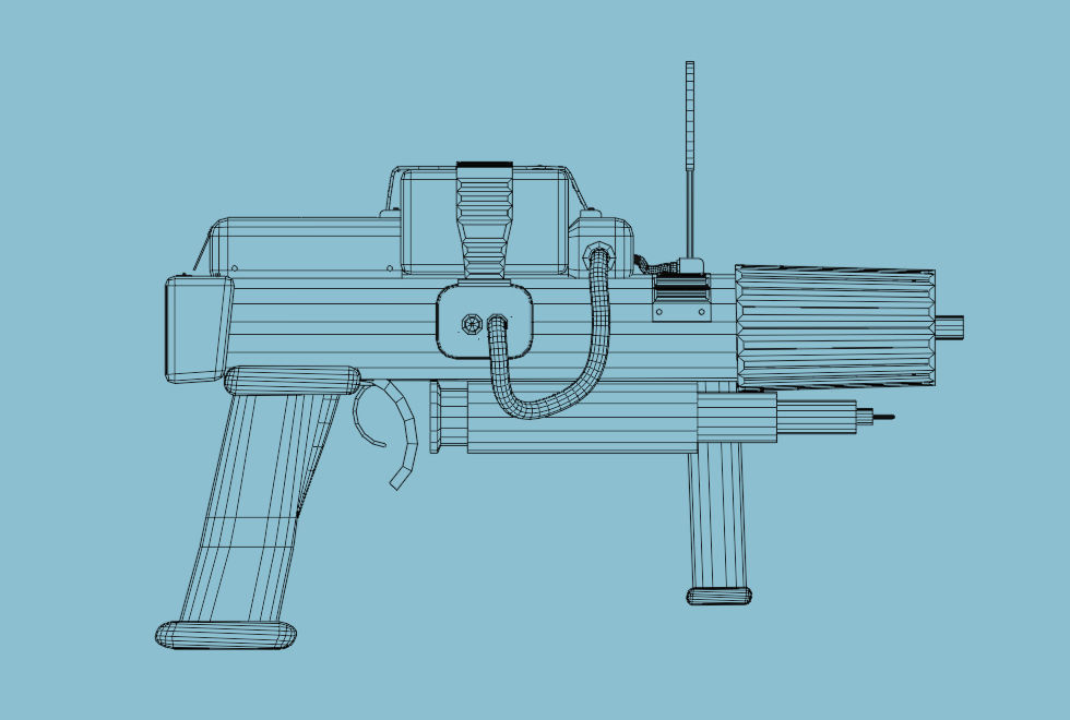 Low Poly Gun That Can Be Use Anywhere Free 3D model_4