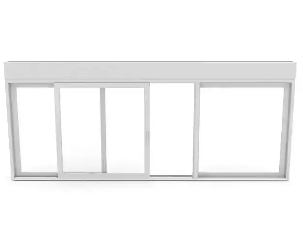 Window - sliding long bay - Full wall section