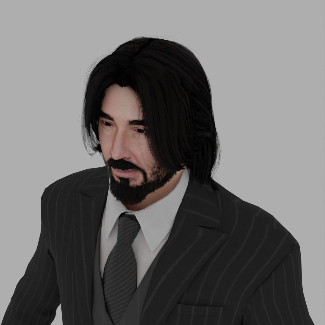 3D model Keanu Reeves - John Wick VR / AR / low-poly | CGTrader