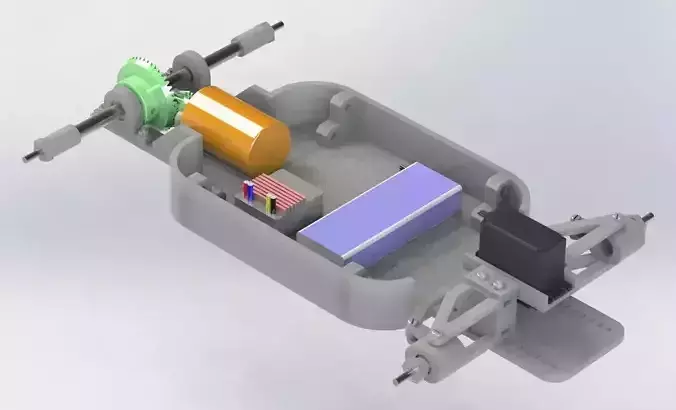 Printable RC CHASSIS CAR 3D print model