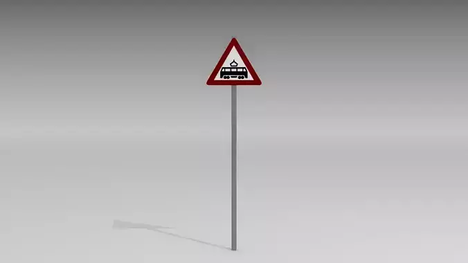 Tram crossing sign