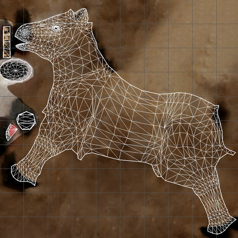 Lowpoly Brown Horse  Animated for VR AR Games  Low-poly 3D model_7