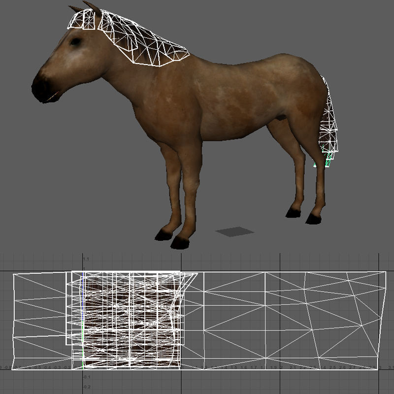 Lowpoly Brown Horse  Animated for VR AR Games  Low-poly 3D model_8