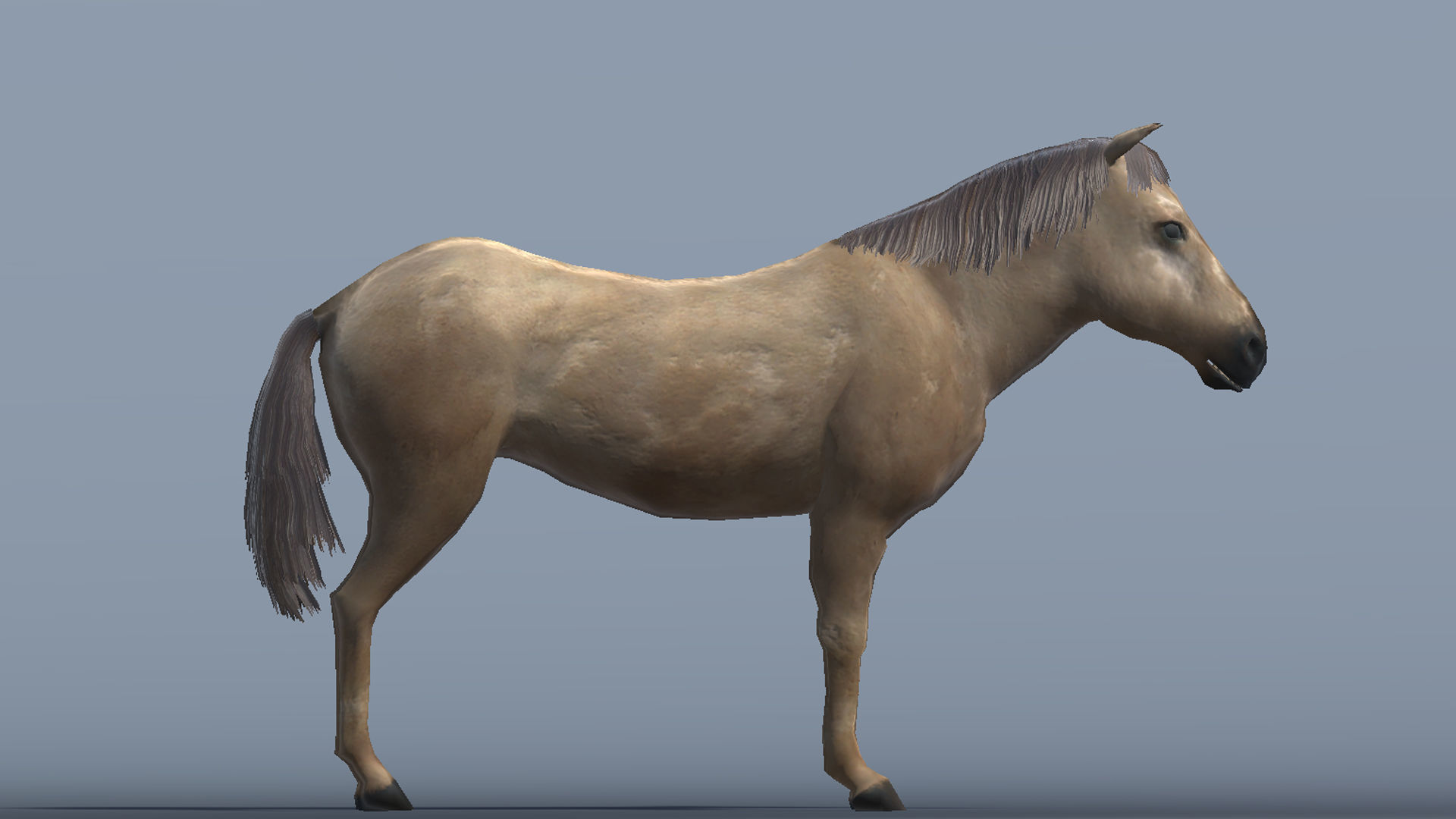 Lowpoly Brown Horse  Animated for VR AR Games  Low-poly 3D model_4