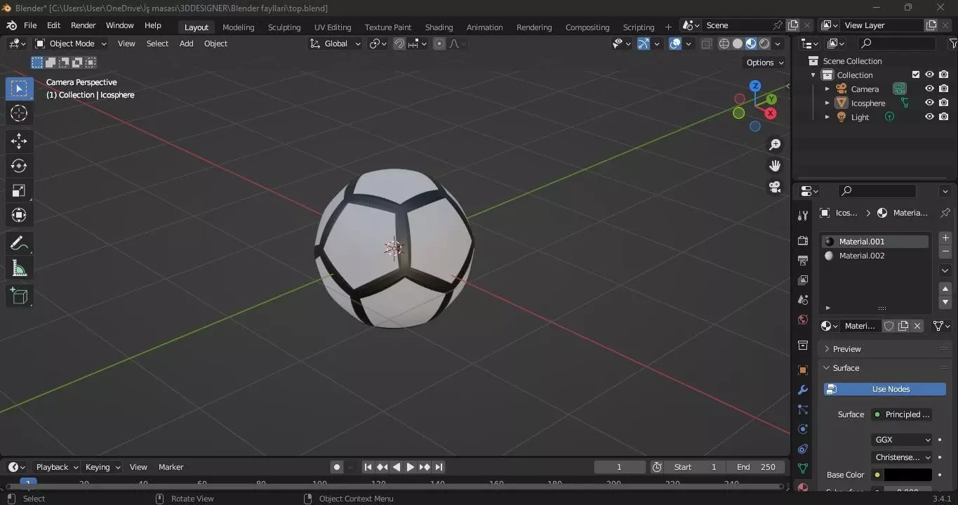 Soccer Ball Free low-poly 3D model