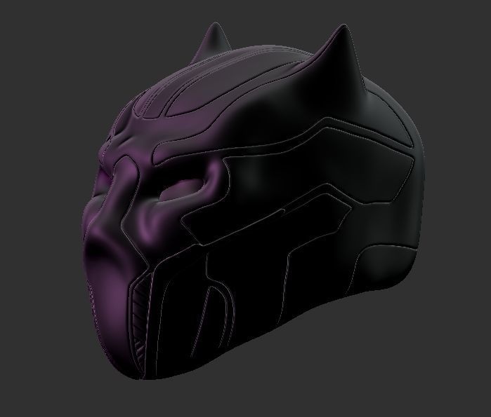 Casco Black Panther - Black panther helmet 3D print model_3