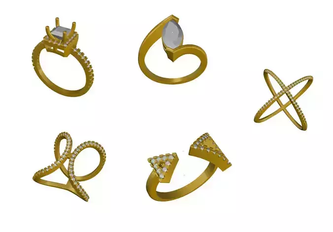 RINGS   SIZE- 7 USA 3D print model