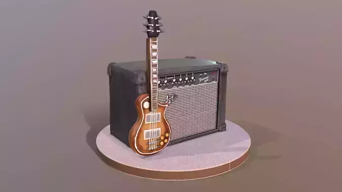 Guitar and Amplifier Musician Cake