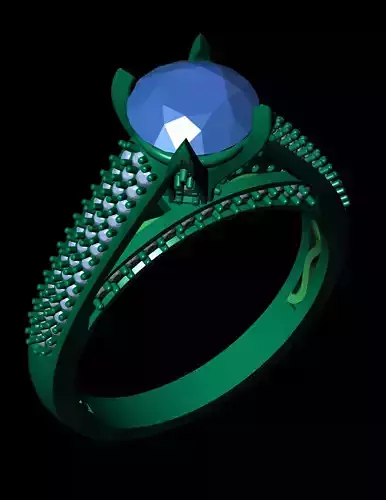 solitaire ring with cluster setting