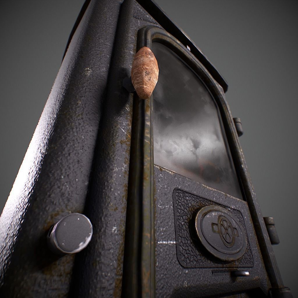 Log Burner Low-poly 3D model_9
