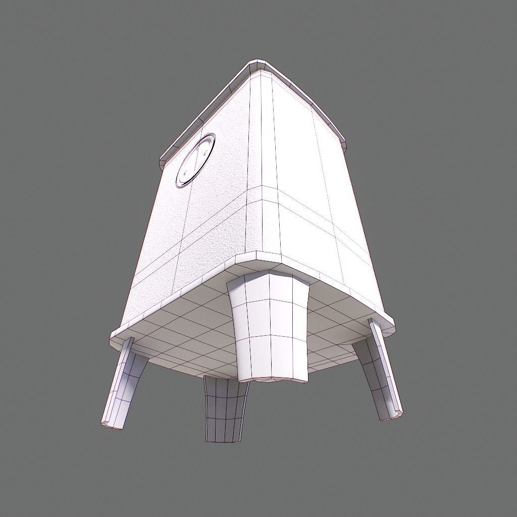 Log Burner Low-poly 3D model_28